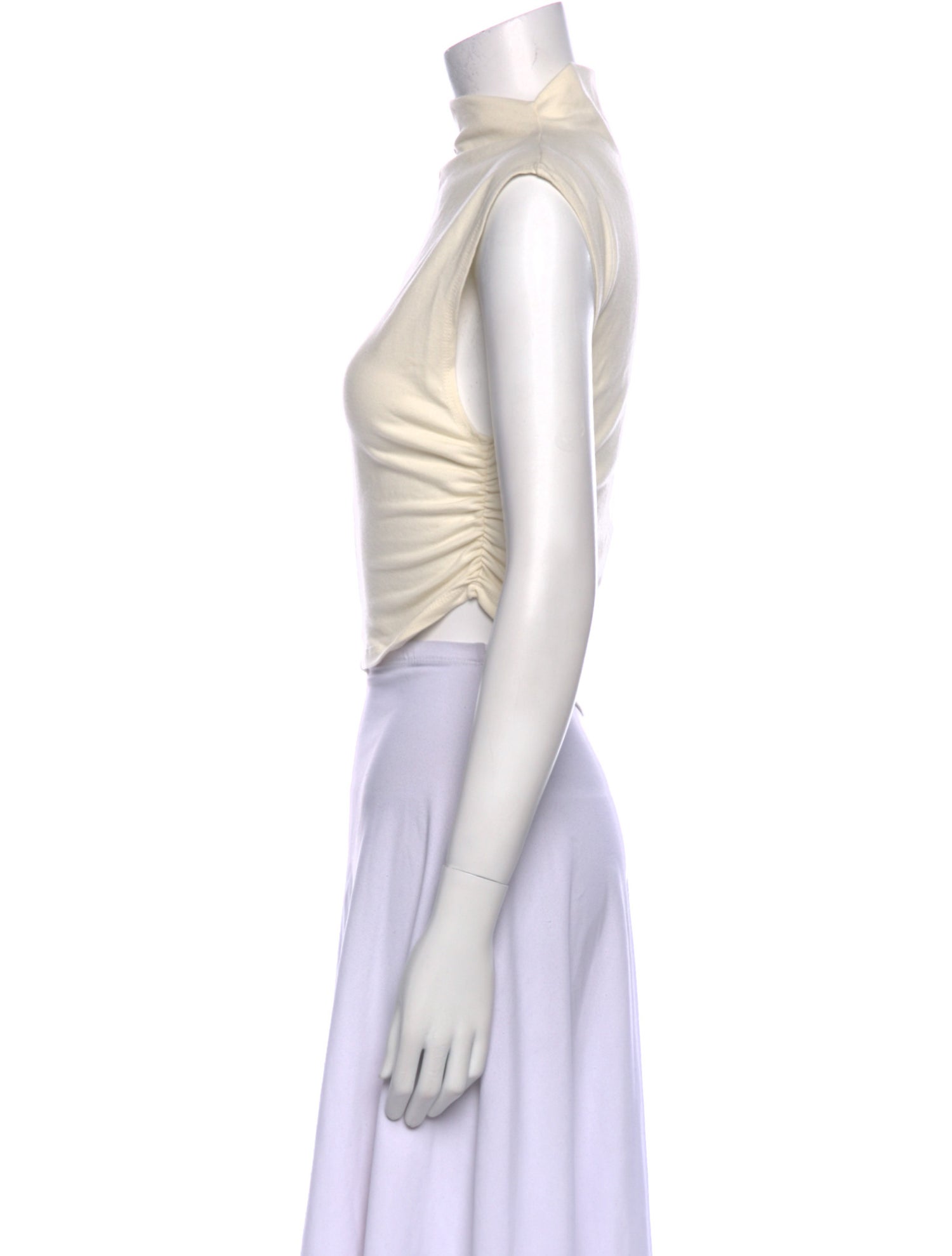 Reformation Mock Neck Sleeveless Crop Top